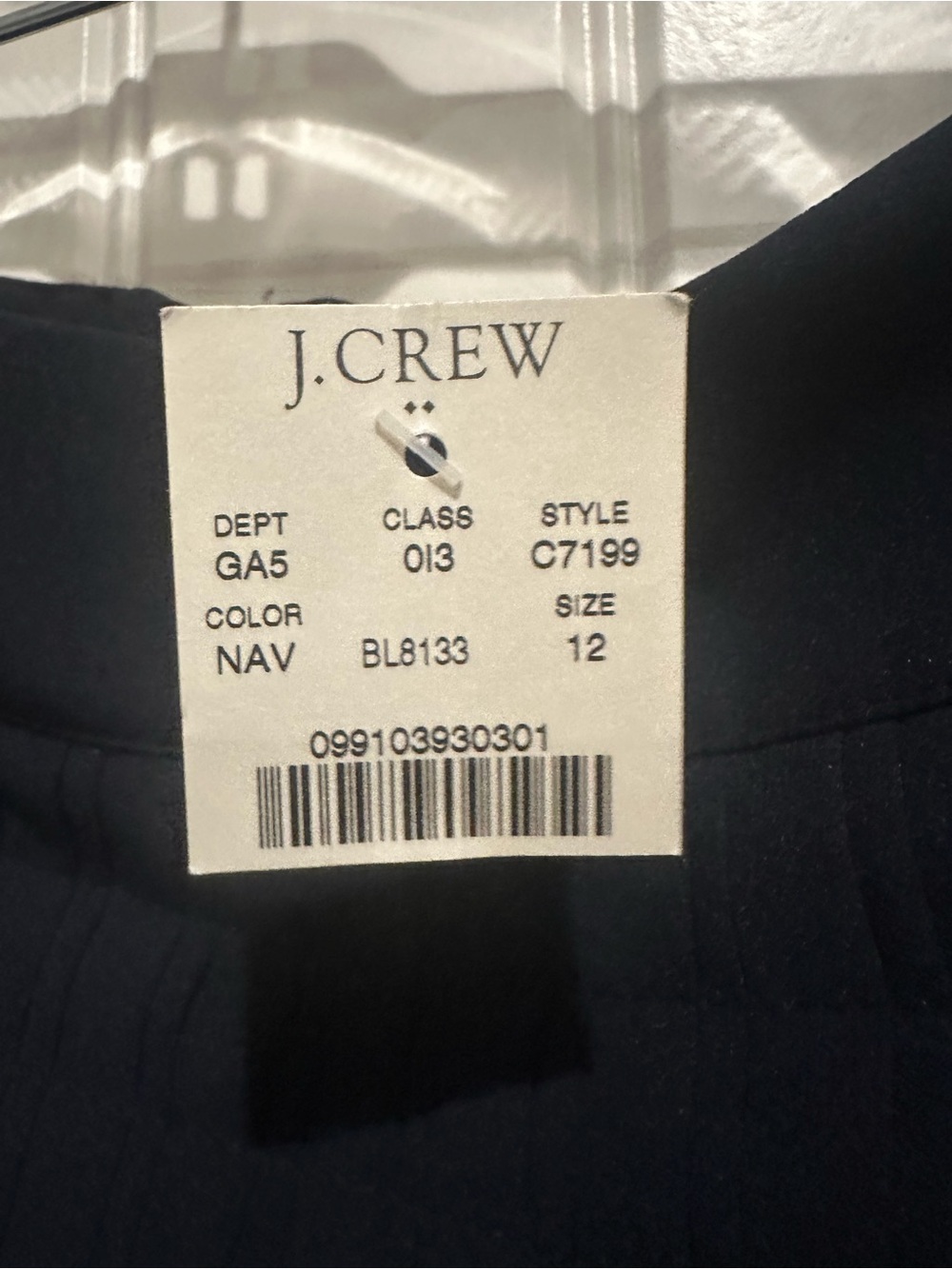 J. Crew Classic Navy Pleated Women's Skirt - Picture 3 of 5